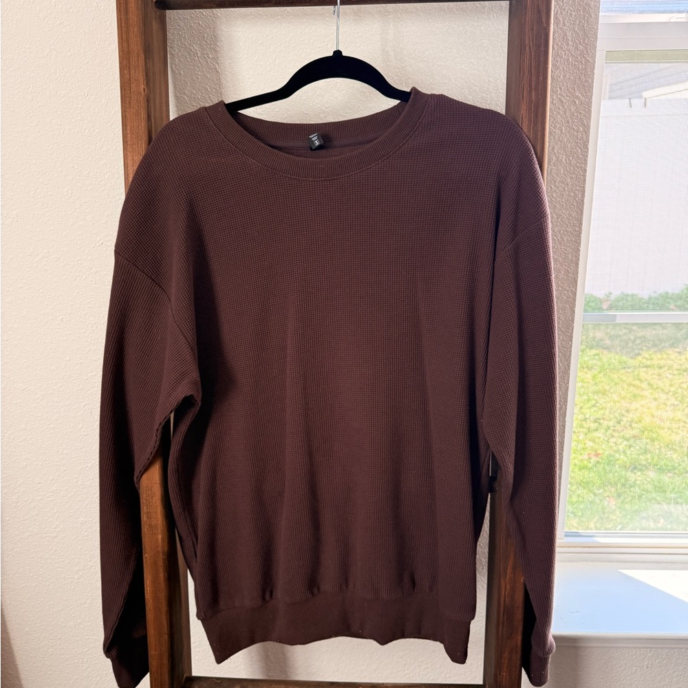 Comfort Women's Waffle Brown Sweatsuit